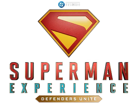 Superman Experience - Primary Logo with Defenders Unite tagline